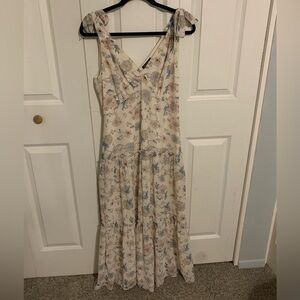 Skies Are Blue Cream Sleeveless Maxi Dress